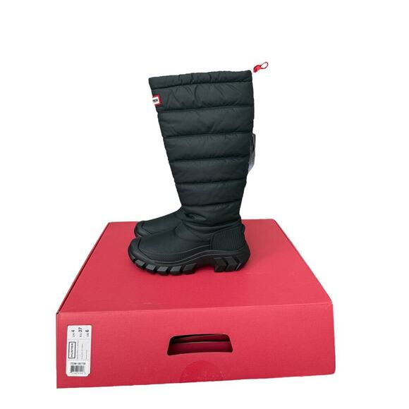 NIB Hunter Women's Black Intrepid Insulated Tall Snow Boots Size 6 - Picture 6 of 11